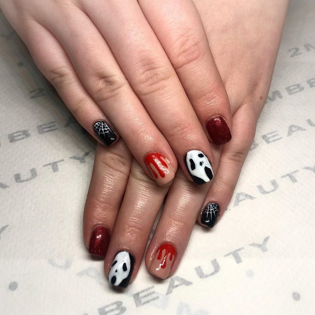 100 Easy Halloween Nails Art Ideas for Your Inspirations - PinMomStuff