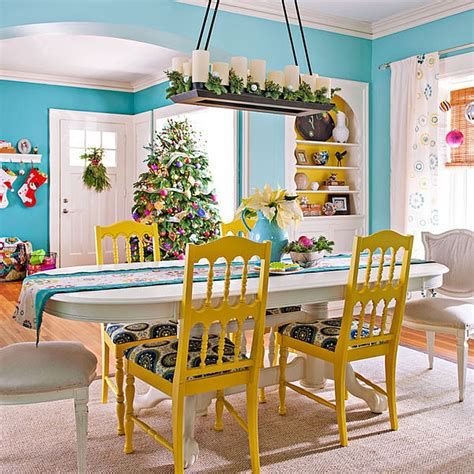 Chic Blue Christmas Dining Room Ideas For Inspiration 03