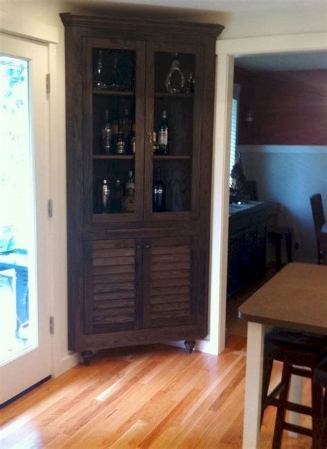Gorgeous Small Corner Wine Cabinet Ideas For Home Look More Beautiful 17