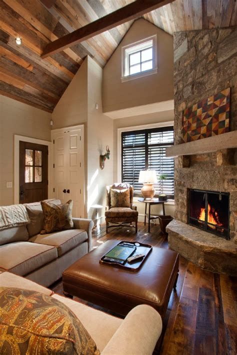 Warm Rustic Family Room Designs For The Winter 03