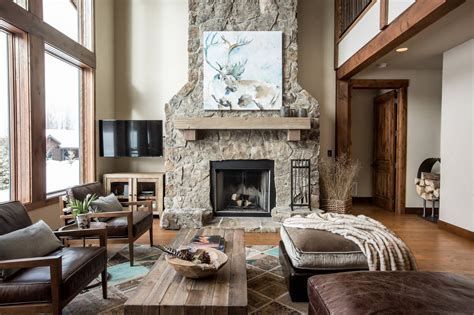 Warm Rustic Family Room Designs For The Winter 11