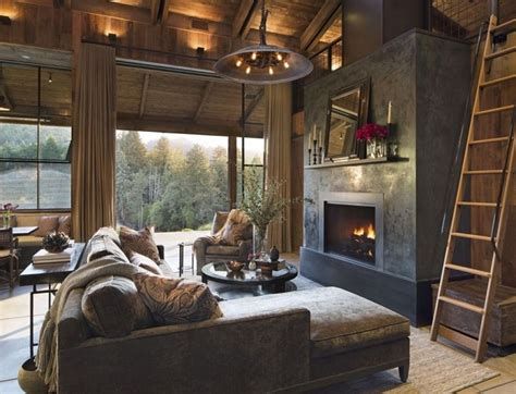 Warm Rustic Family Room Designs For The Winter 26