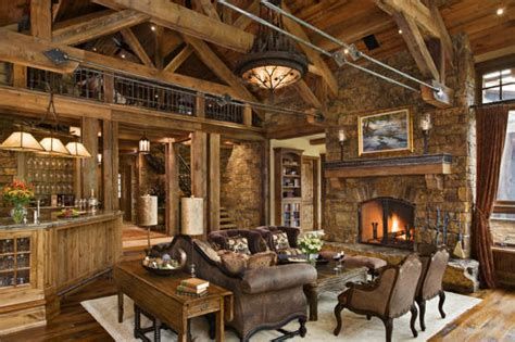 Warm Rustic Family Room Designs For The Winter 27