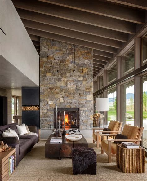 Warm Rustic Family Room Designs For The Winter 30