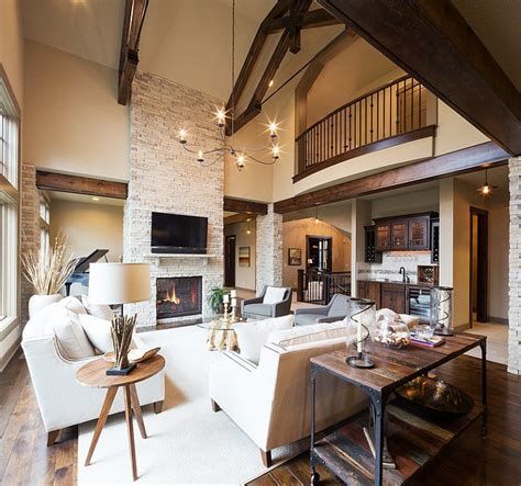 Warm Rustic Family Room Designs For The Winter 32