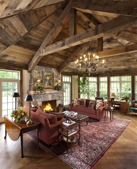 Warm Rustic Family Room Designs For The Winter 43