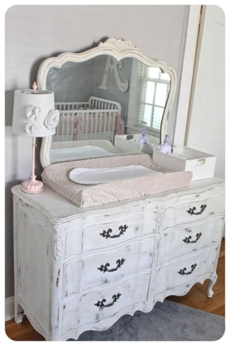 Warm Shabby Chic Baby Changing Table Ideas 24