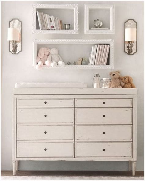 Warm Shabby Chic Baby Changing Table Ideas 40
