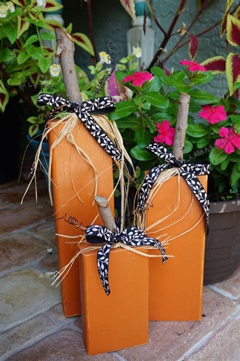 Beautiful Wooden Pumpkins For Yard 25