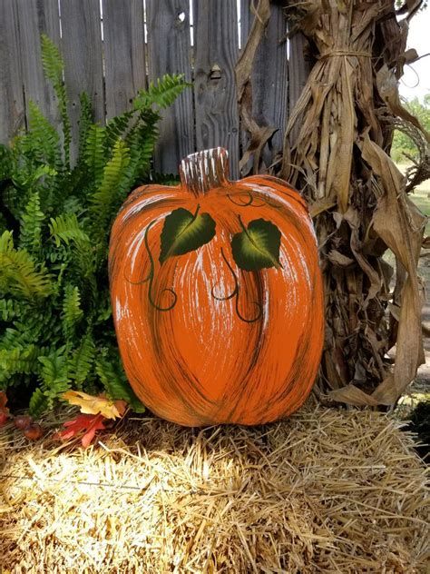 Beautiful Wooden Pumpkins For Yard 35