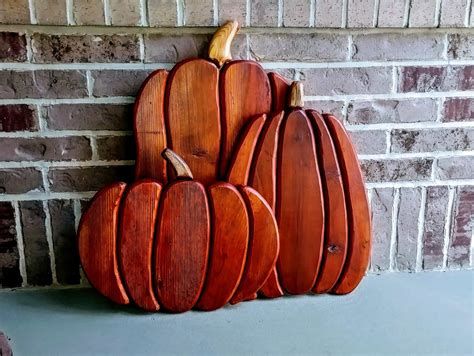 Beautiful Wooden Pumpkins For Yard 38