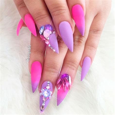 Creative Purple And Pink Nails 27