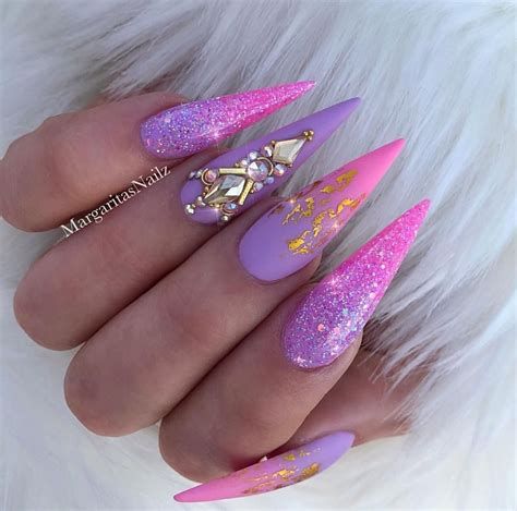 Creative Purple And Pink Nails 35