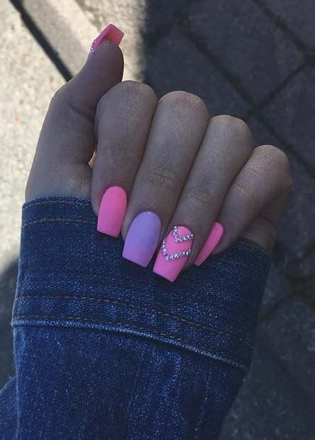 Creative Purple And Pink Nails 39