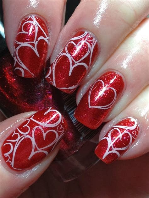 Cute Valentines Day Nails Art Ideas 33
