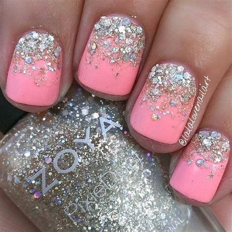 Inspiring Silver And Pink Nails 17