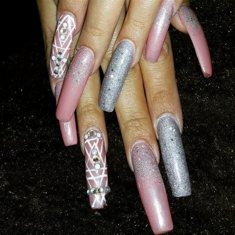 Inspiring Silver And Pink Nails 26