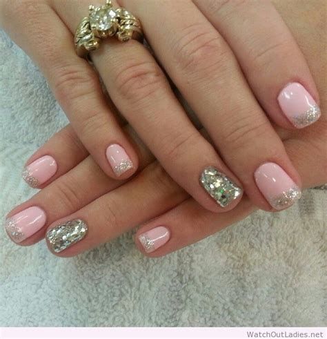 Inspiring Silver And Pink Nails 27