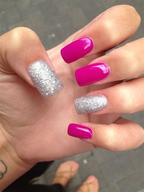 Inspiring Silver And Pink Nails 30