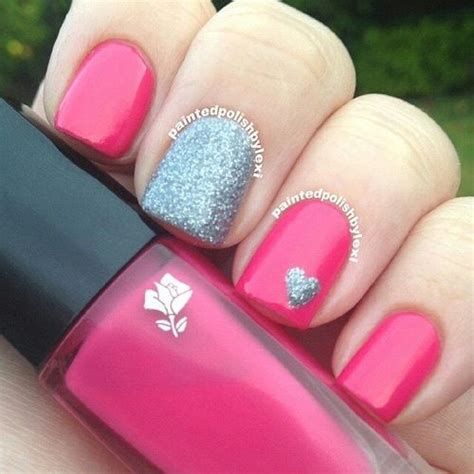 Inspiring Silver And Pink Nails 31