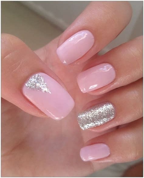 Inspiring Silver And Pink Nails 35