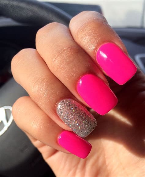 Inspiring Silver And Pink Nails 37