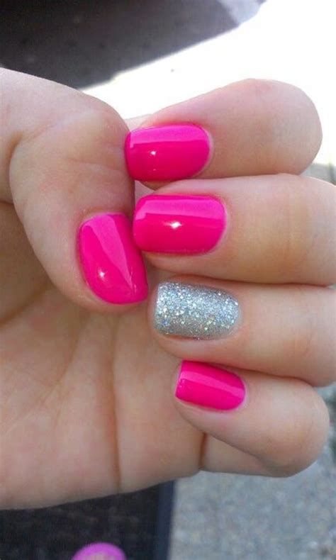 Inspiring Silver And Pink Nails 41