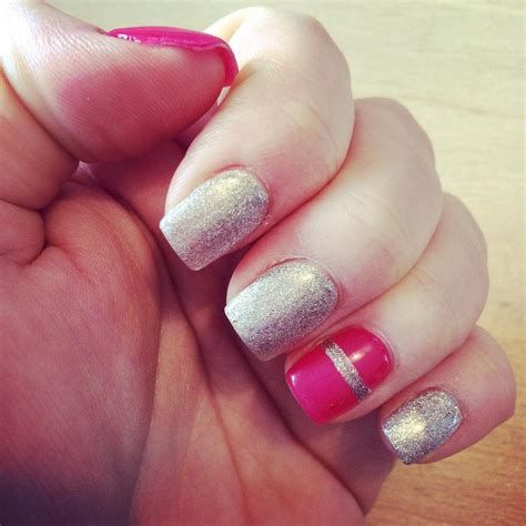 Inspiring Silver And Pink Nails 44