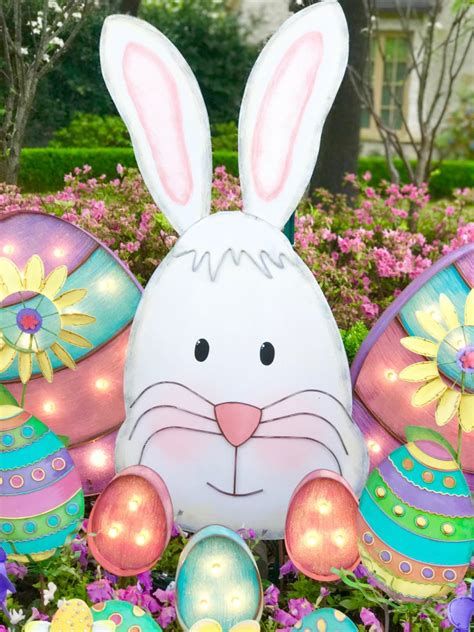 Lovely Outdoor Easter Decorations Lights 18