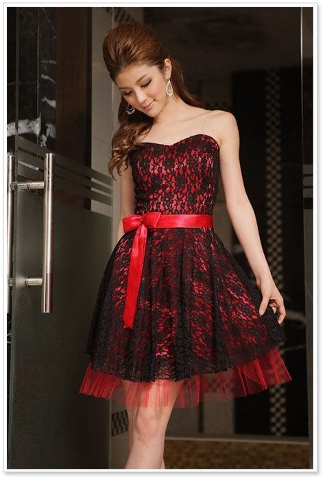 Totally Cute Red And Black Dress 16