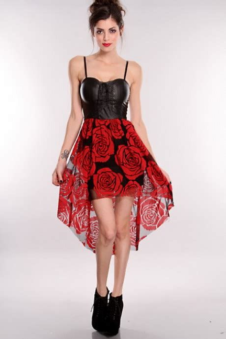 Totally Cute Red And Black Dress 22