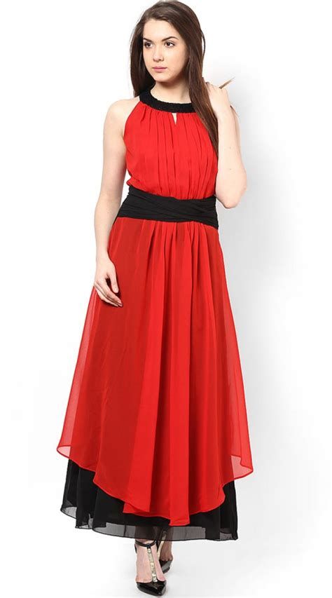 Totally Cute Red And Black Dress 36