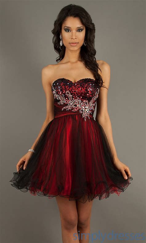 Totally Cute Red And Black Dress 38