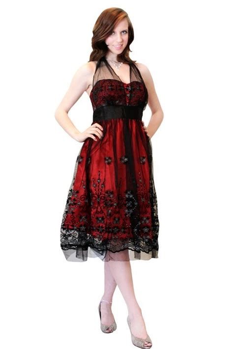 Totally Cute Red And Black Dress 40