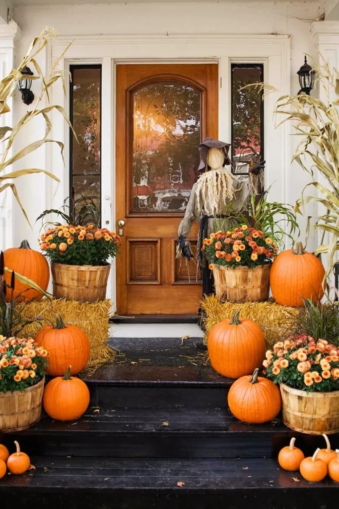 9 Awesome and Impressing Fall Front Door Decor Ideas 8