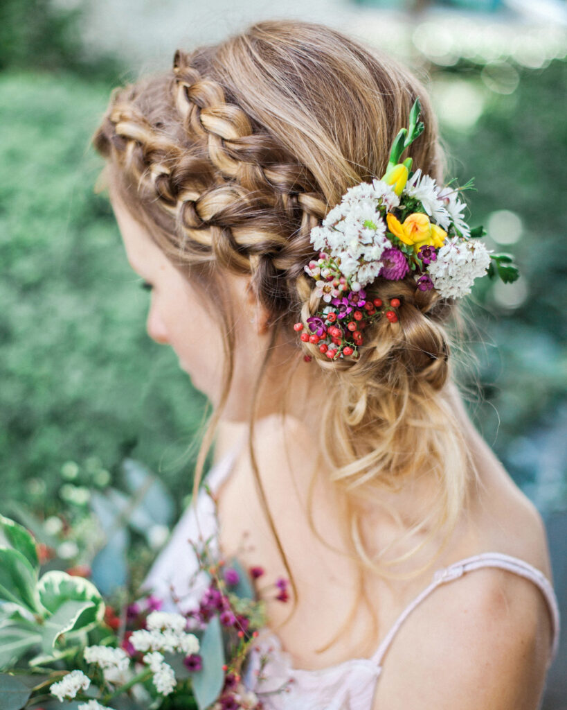 Braided Wedding Hairstyles with Flower