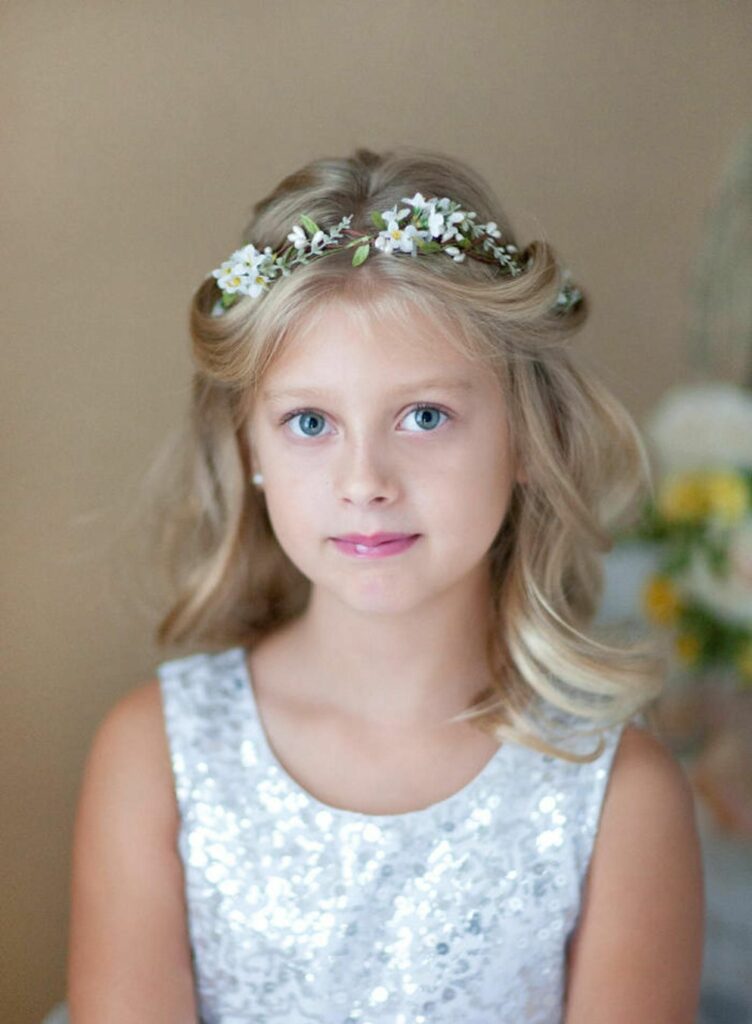 Flower Crown Little Girl Hairstyles Ideas