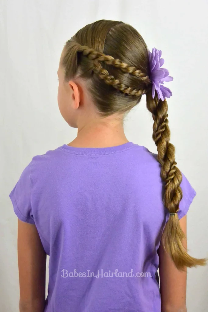 Ponytail with a Twist for Girls